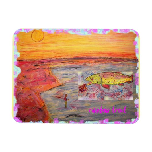 regenboogforel magneet (Horizontaal)