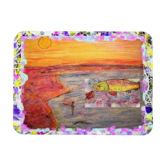 regenboogforel magneet (Horizontaal)