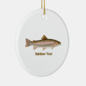 Regenboogforel (met titel) keramisch ornament (Rechts)
