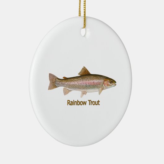 Regenboogforel (met titel) keramisch ornament (Rechts)