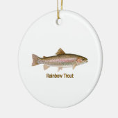 Regenboogforel (met titel) keramisch ornament (Links)