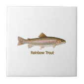 Regenboogforel (met titel) tegeltje (Voorkant)