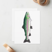 Regenboogforel Notitiekaartje (Voorkant / Achterkant in situ)