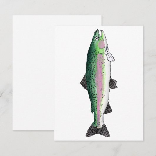 Regenboogforel Notitiekaartje (Voorkant / Achterkant)