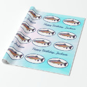 Regenboogforel omslagpapier cadeaupapier (Uitgerold)