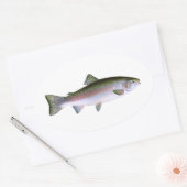 Regenboogforel Ovale Sticker (Envelop)