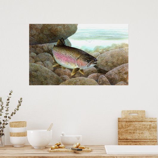 Regenboogforel Poster (Keuken)