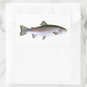 Regenboogforel Rechthoekige Sticker (Tas)