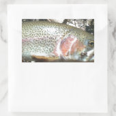 Regenboogforel Rechthoekige Sticker (Tas)