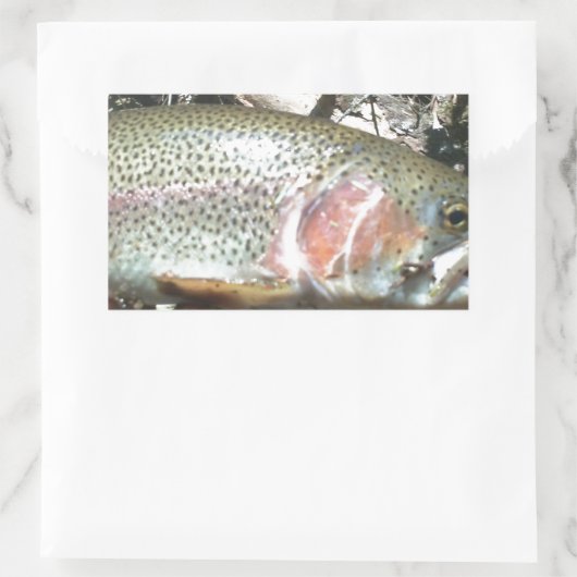 Regenboogforel Rechthoekige Sticker (Tas)