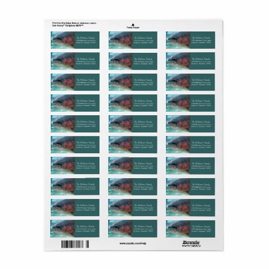 Regenboogforel retour adreslabels etiket (Full Sheet)