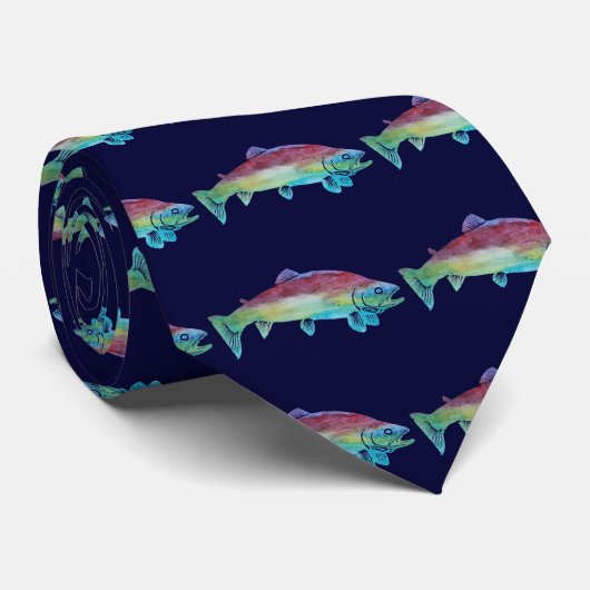 Regenboogforel Stropdas (Opgerold)