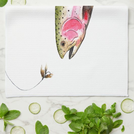 Regenboogforel Theedoek (Gevouwen)