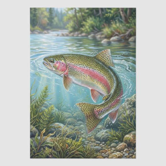 Regenboogforel Tissuepapier (Voorkant)