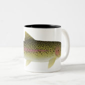 Regenboogforel Tweekleurige Koffiemok (Voorkant rechts)