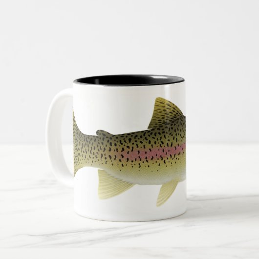 Regenboogforel Tweekleurige Koffiemok (Voorkant links)