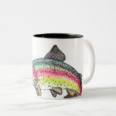 Regenboogforel Tweekleurige Koffiemok (Voorkant rechts)