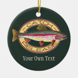 Regenboogforel Vangsten en lossen Keramisch Ornament