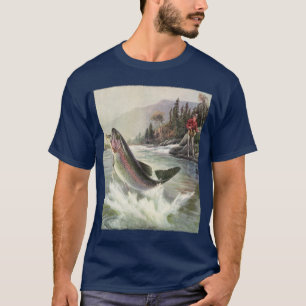 Regenboogforel, Vintage Visser Vissen naar Vis T-shirt