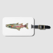 Regenboogforel Vis Bagage Label (Voorkant (horizontaal))