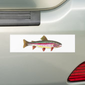 Regenboogforel vis bumpersticker (Op auto)