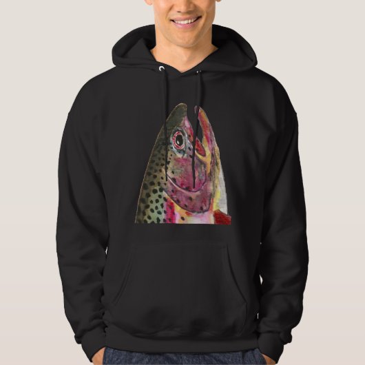 Regenboogforel vis hoodie (Voorkant)