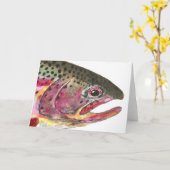 Regenboogforel vis kaart (Gele Bloem)