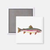 Regenboogforel vis magneet (Voorkant / Achterkant)