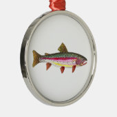 Regenboogforel vis metalen ornament (Rechts)