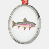 Regenboogforel vis metalen ornament (Links)