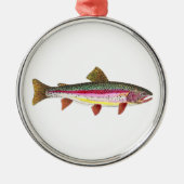 Regenboogforel vis metalen ornament (Voorkant)