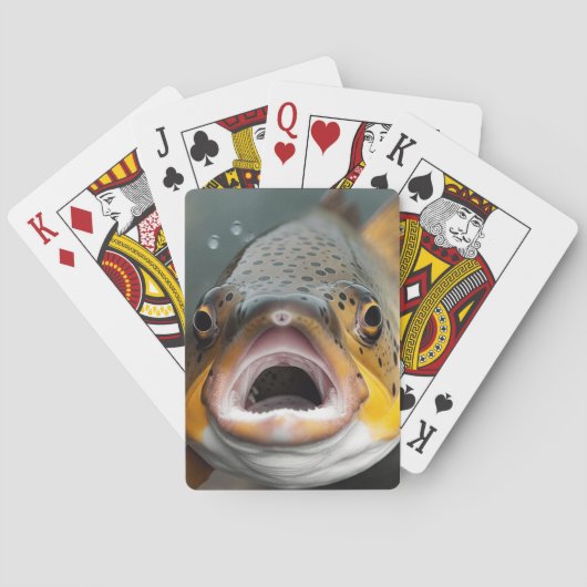 Regenboogforel vis pokerkaarten (Achterkant)