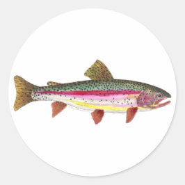 Regenboogforel vis ronde sticker