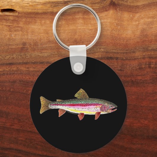 Regenboogforel vis sleutelhanger (Voorkant)
