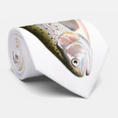 Regenboogforel vis stropdas (Opgerold)