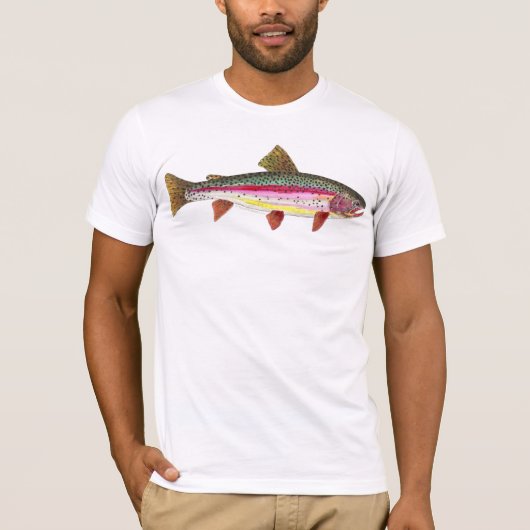Regenboogforel vis t-shirt (Voorkant)