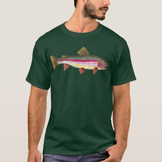 Regenboogforel vis t-shirt (Voorkant)