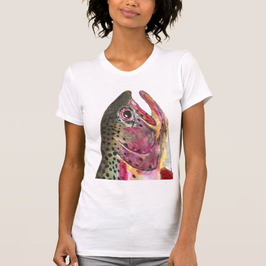 Regenboogforel vis t-shirt (Voorkant)