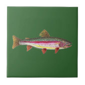 Regenboogforel vis tegeltje (Voorkant)