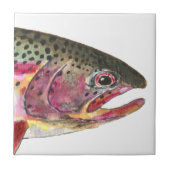 Regenboogforel vis tegeltje (Voorkant)
