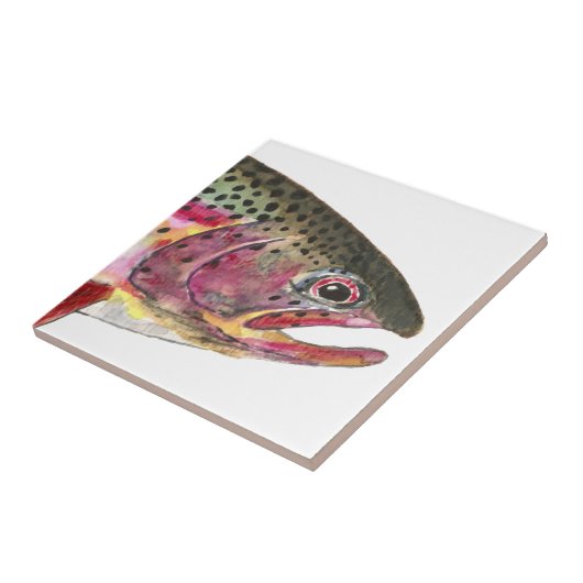 Regenboogforel vis tegeltje (Zijkant)
