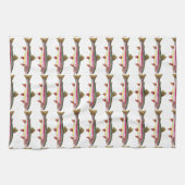 Regenboogforel vis theedoek (Horizontaal)