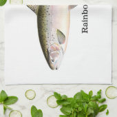 Regenboogforel vis theedoek (Gevouwen)