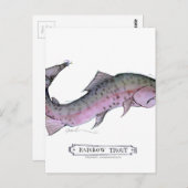 Regenboogforel vis, tony fernandes briefkaart (Voorkant / Achterkant)