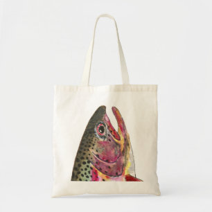 Regenboogforel vis tote bag