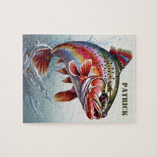  regenboogforel Vis - Visser Vist Legpuzzel (Horizontaal)