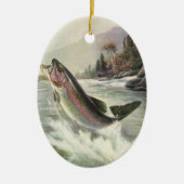  regenboogforel vis, vissers Vist Keramisch Ornament (Voorkant)