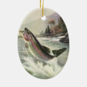  regenboogforel vis, vissers Vist Keramisch Ornament (Achterkant)