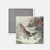 regenboogforel vis, vissers Vist Magneet (Voorkant / Achterkant)