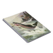 regenboogforel vis, vissers Vist Notitieboek (Rechterzijde)